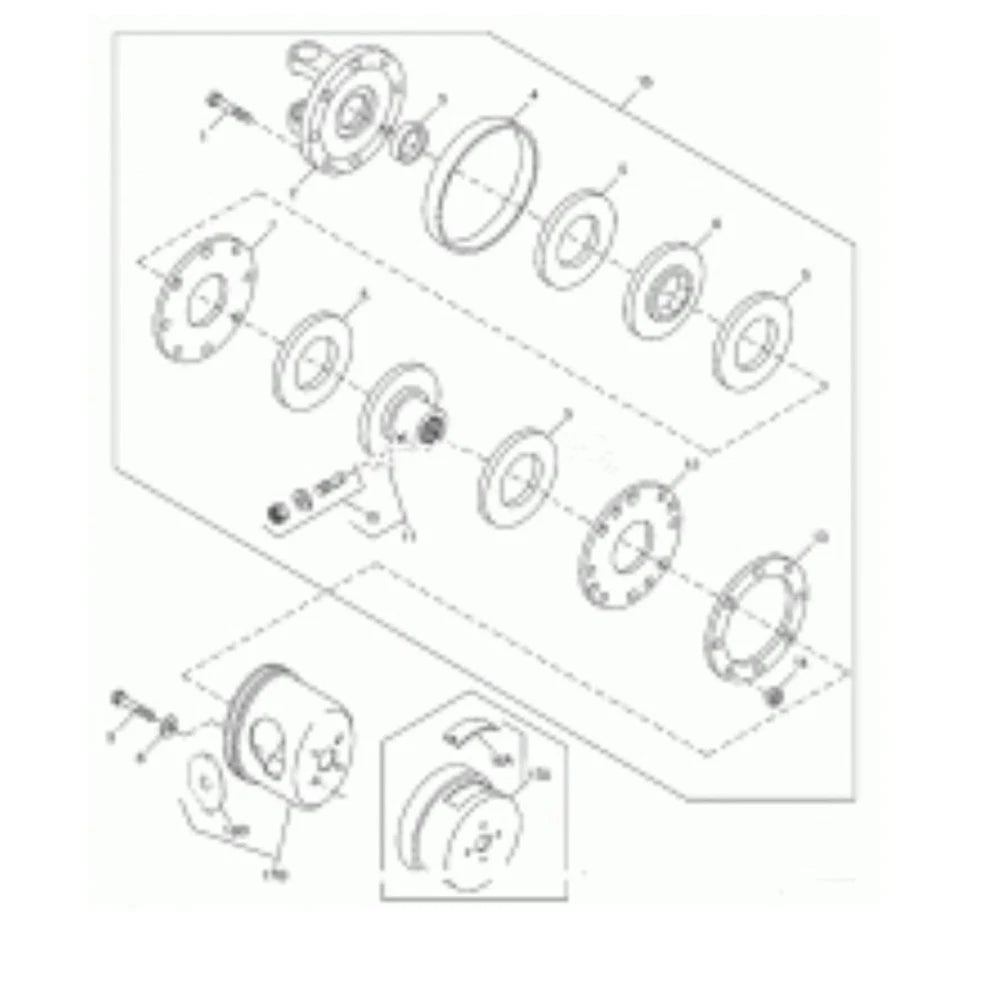 W43072 Clutch Fv34 Drive Plate For Bondoli & Pavesi Tractors Size 5 6