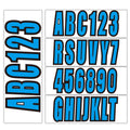 Boat Registration Numbers Decals A-Z & 0-9