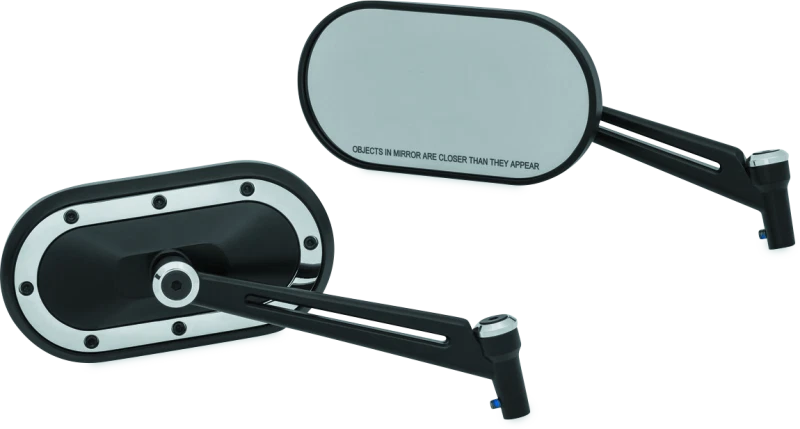 Kuryakyn Heavy Industry Mirrors Satin Black & Chrome For