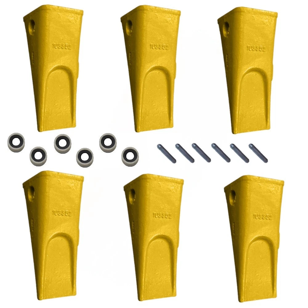 (6) Tooth Pin & Retainer Fits Caterpillar 966c 966d 966e 9j2358