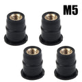 Rubber Mounting Nuts M5 for Windshield