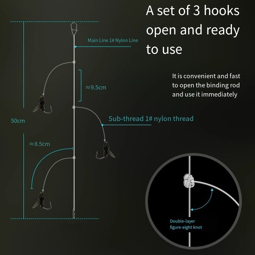 35 Hook Fly Imitation Lure Rig