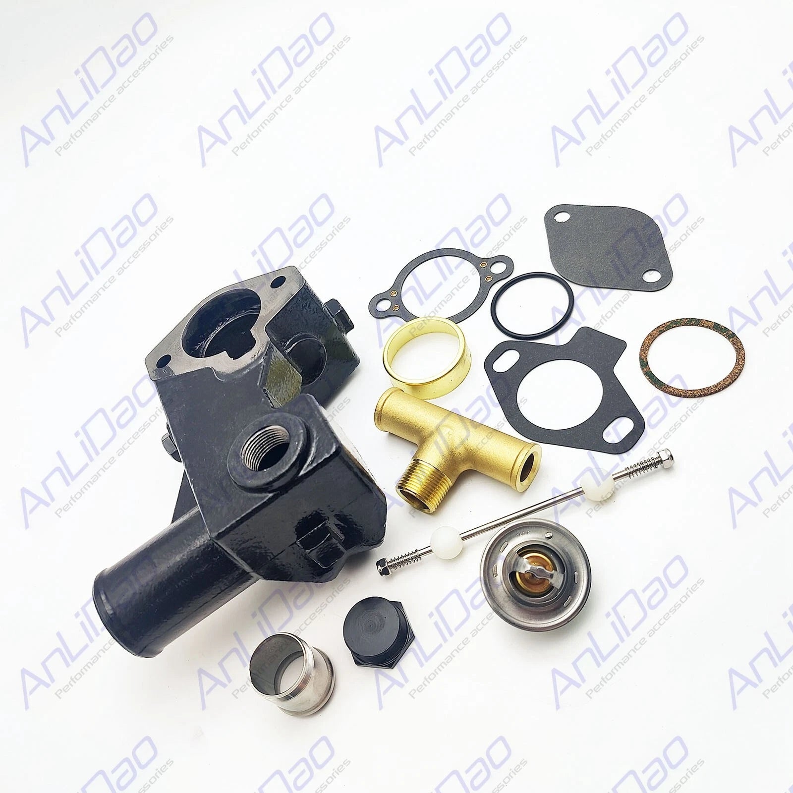 Fit Mercruiser 305 5.7 5.7l 5.0l Thermostat Housing Kit Tee Valve