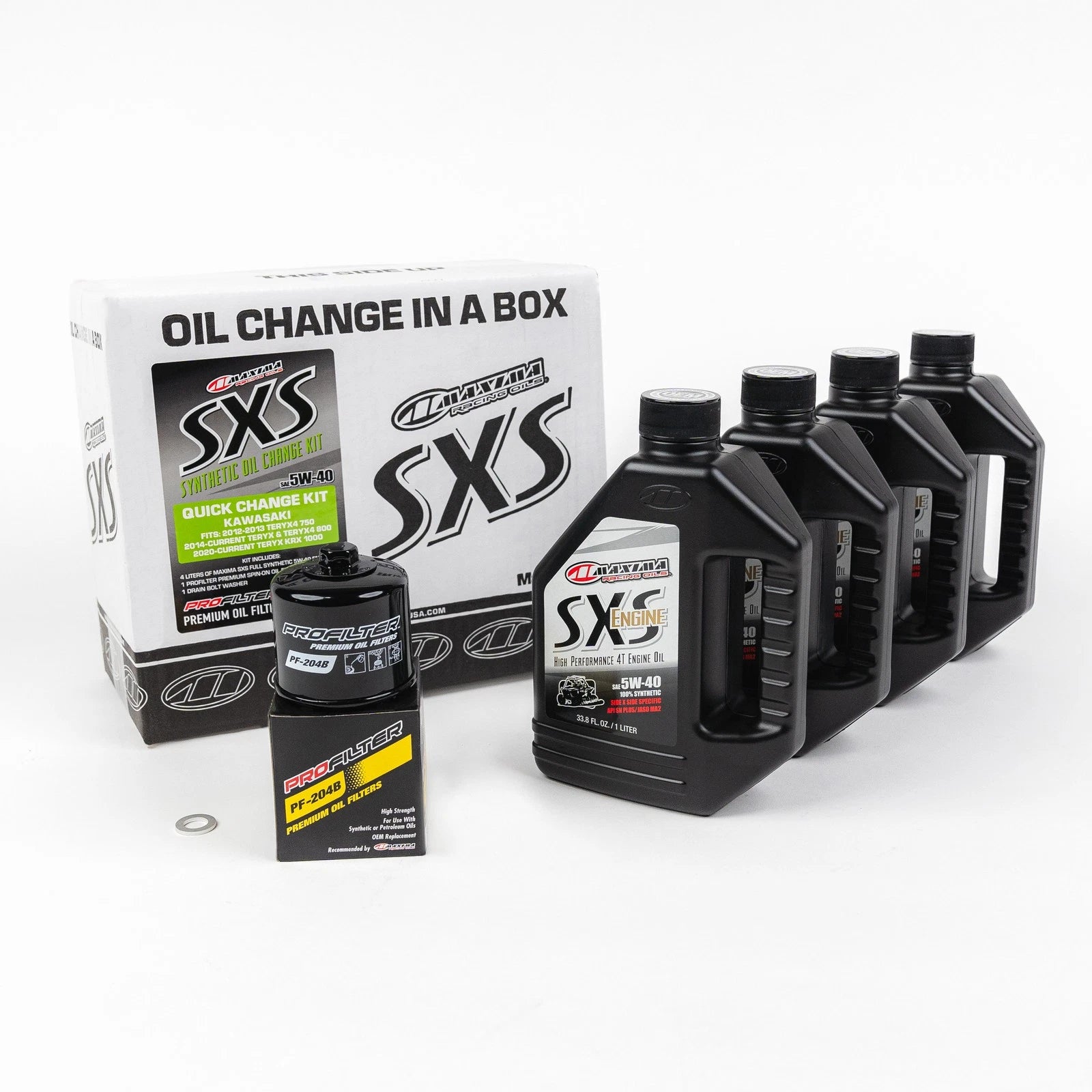 Maxima Sxs Oil Change Kit 5w40 For Kawasaki Krf & Krt Teryx