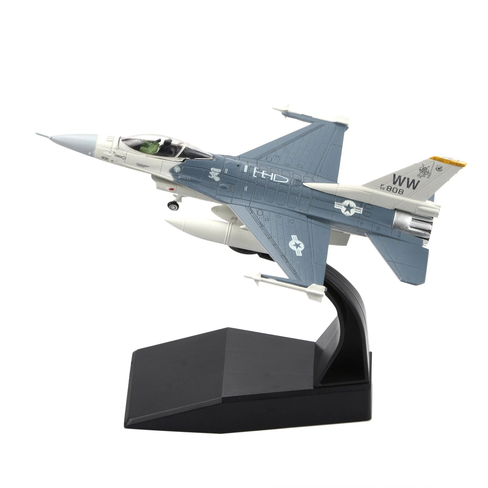 F-16c Falcon Aircraft Model 1:100 Scale Alloy For Military Display