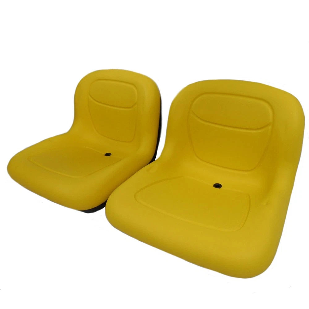 Two Yellow Pivot Style Seats Fits John Deere Cs Gators