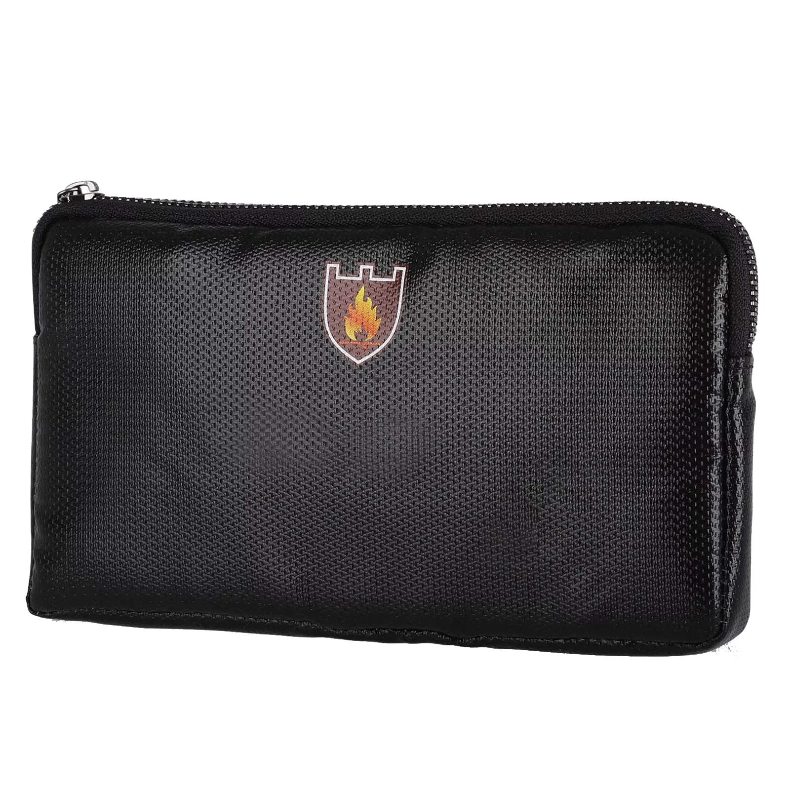 Portable Document Pouch Black Fireproof Waterproof Safe Cash Money