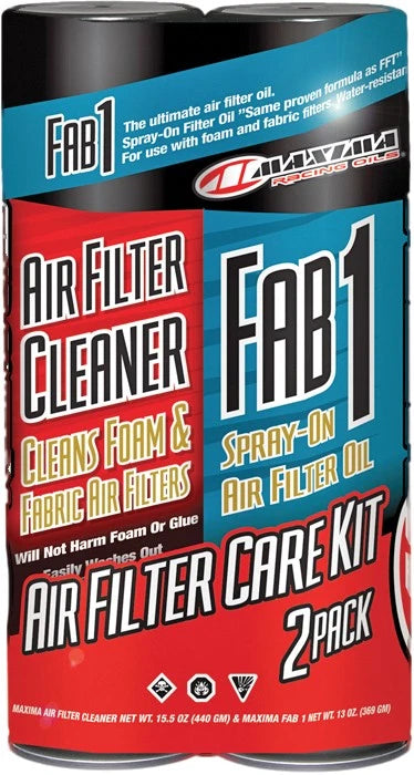 Maxima Air Filter Care Kit 2 Pack For Atvs, Dirt Bikes, And
