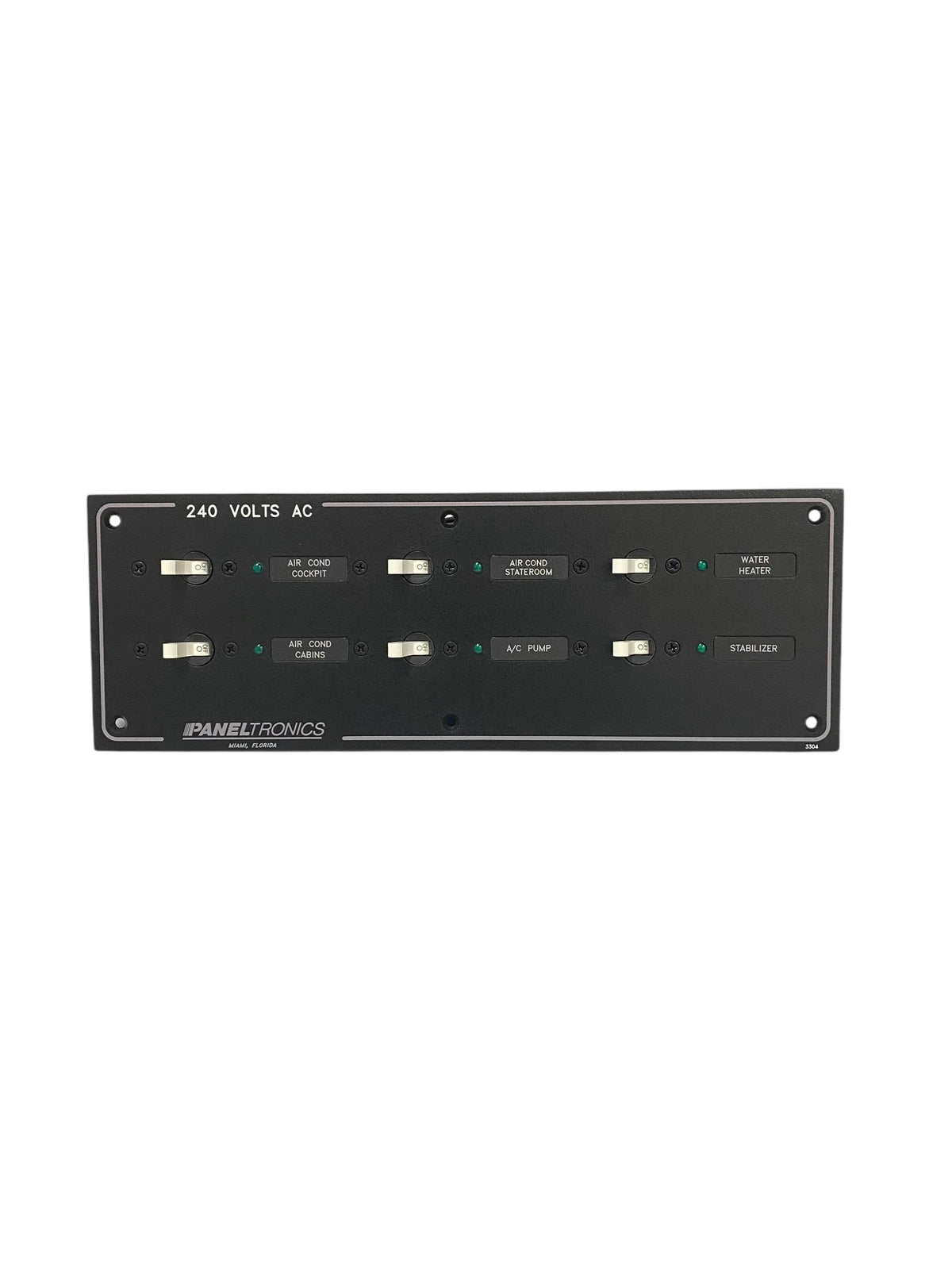 Paneltronics 240 Volt Ac 6 Switch Panel -New | Hook & Hull Co