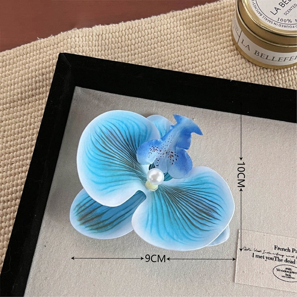 Heart Shape Dyed Flower Hair Clip
