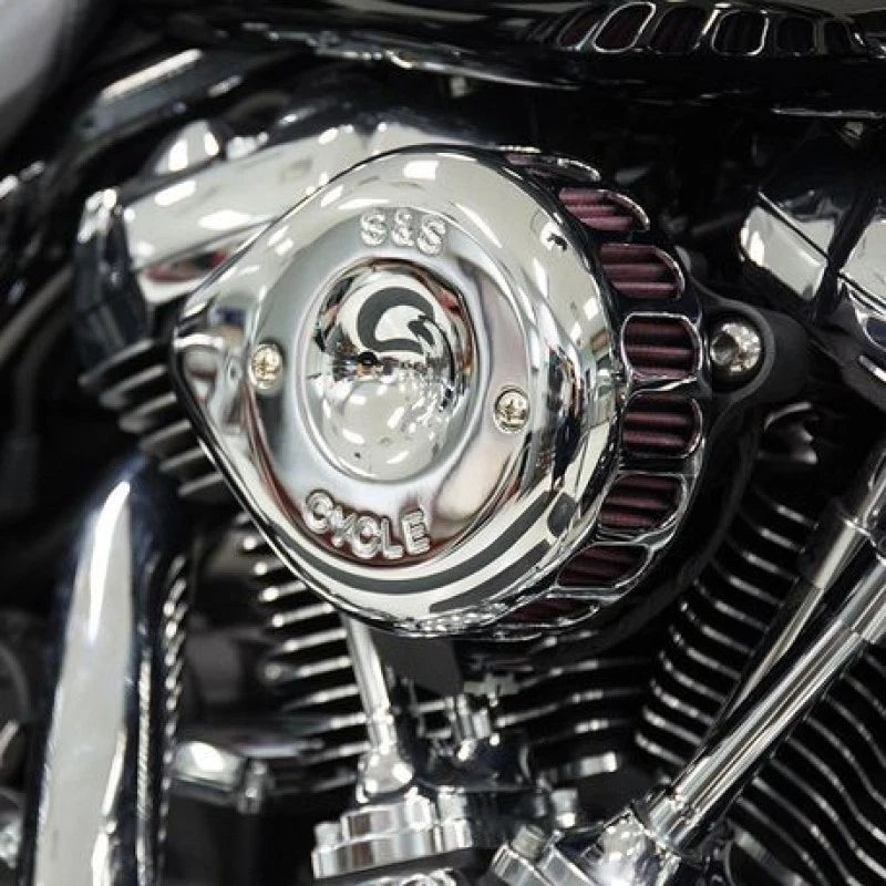 S&s Cycle 2017+ M8 Models Stealth Air Cleaner Kit W/ Chrome Mini