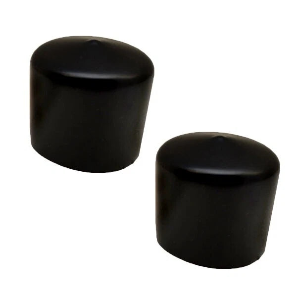 Larson Boat Rod Holder Caps 4272-9041 | 1 7/8 Inch Black Rubber (Pair)
