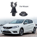 For 2 Pcs Black Plastic Car Hood Prop-rod Support Clamp Grommet Clips