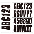 Boat Registration Identification Numbers Sticker Decals Black 4sets