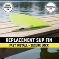 Stand Up Paddleboard Fin Neon Green Slide-In