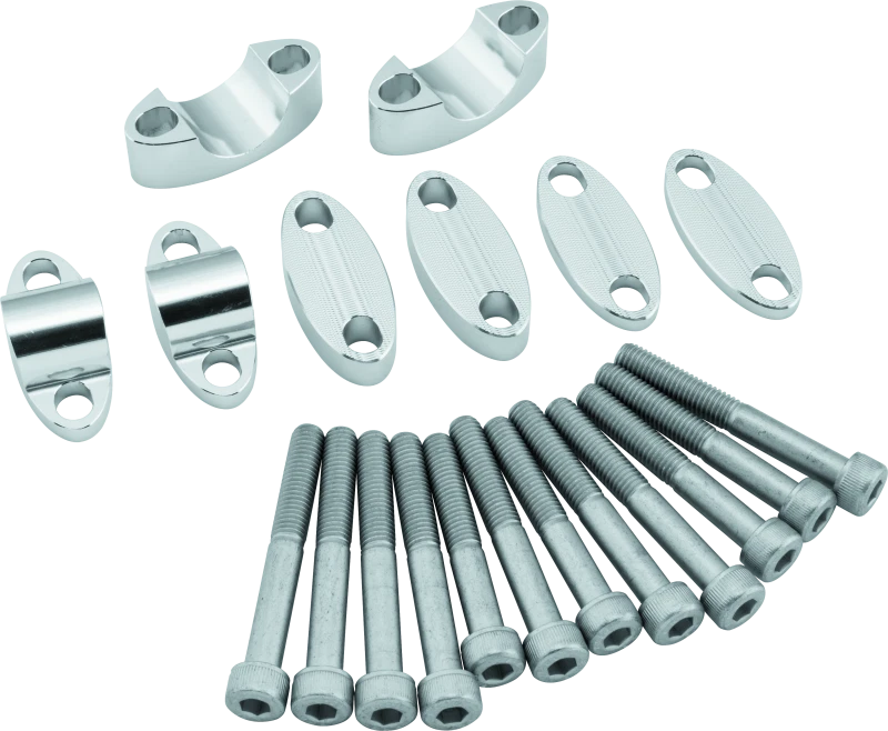 Bikemaster Aluminum Handlebar Riser 1 Inch Silver For Bikes 7/8-1-1/8