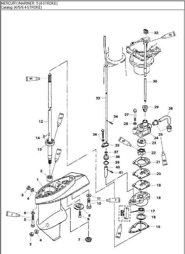Water Pump Repair Kit for Tohatsu/Nissan 4-5HP Outboard M5BS
