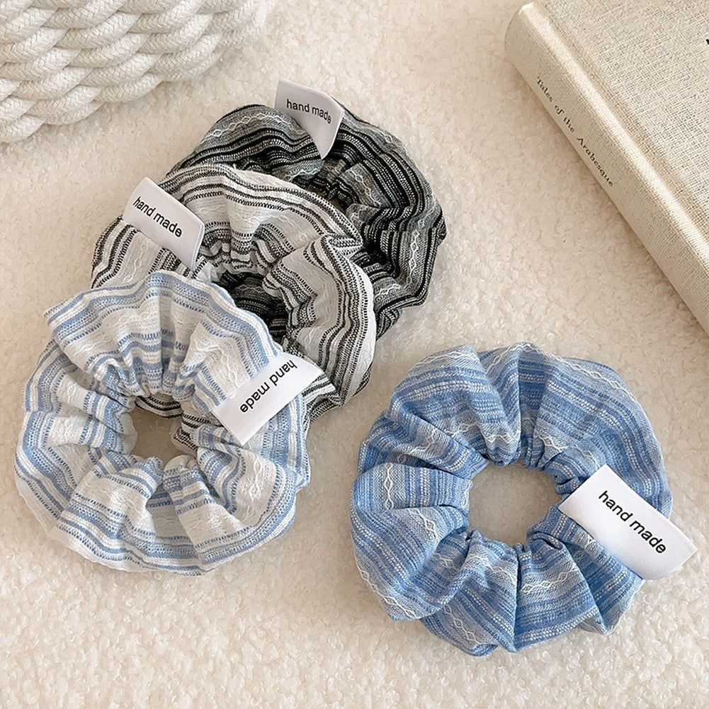 Striped Scrunchies Soft Fabric Hair Ties
