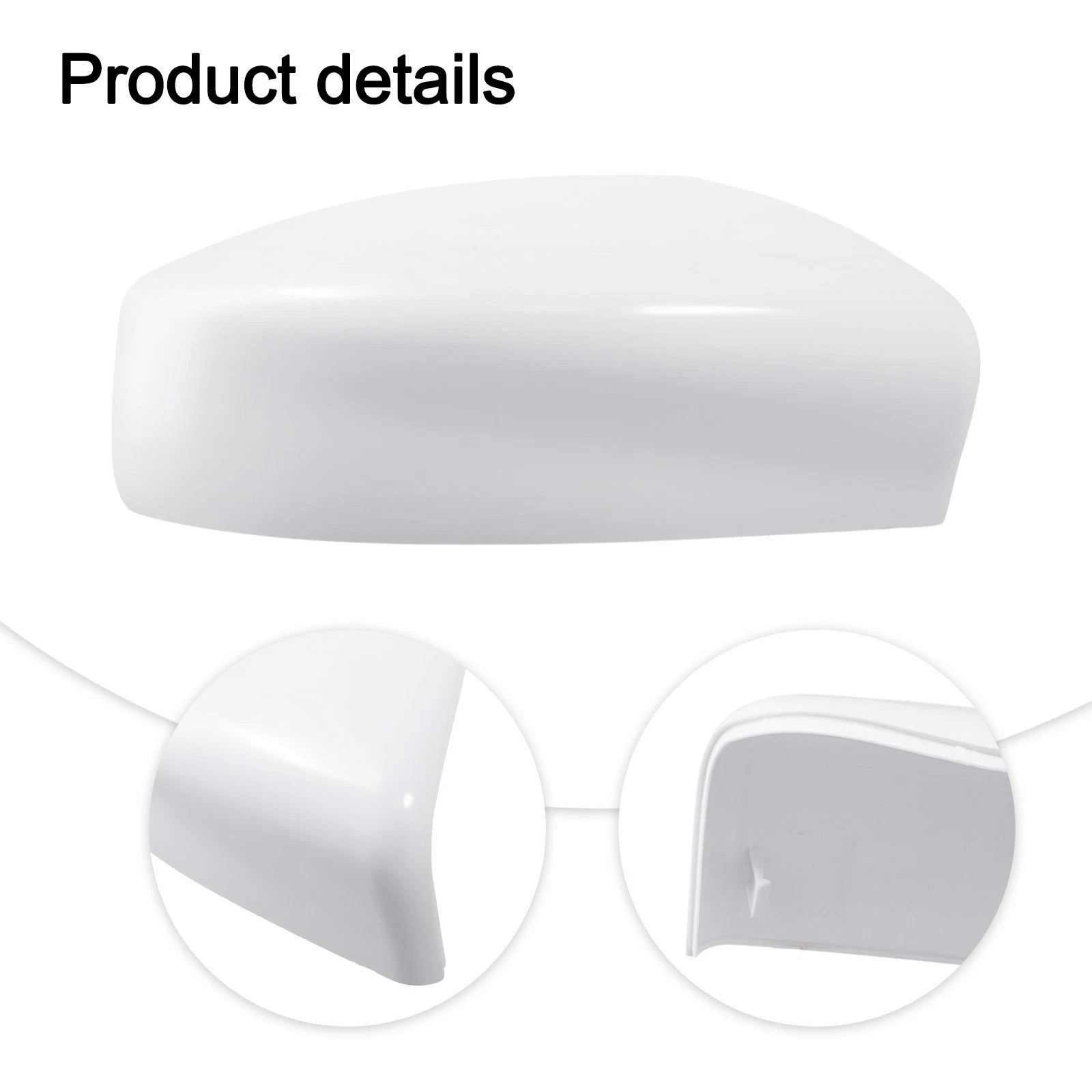Unpainted White Abs Driver's Side Mirror Cover For Nissan Senta