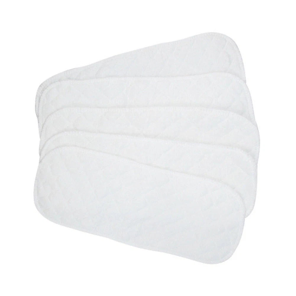 Cotton Cloth Baby Diapers Inserts Liners 3 Layers Reusable Newborn
