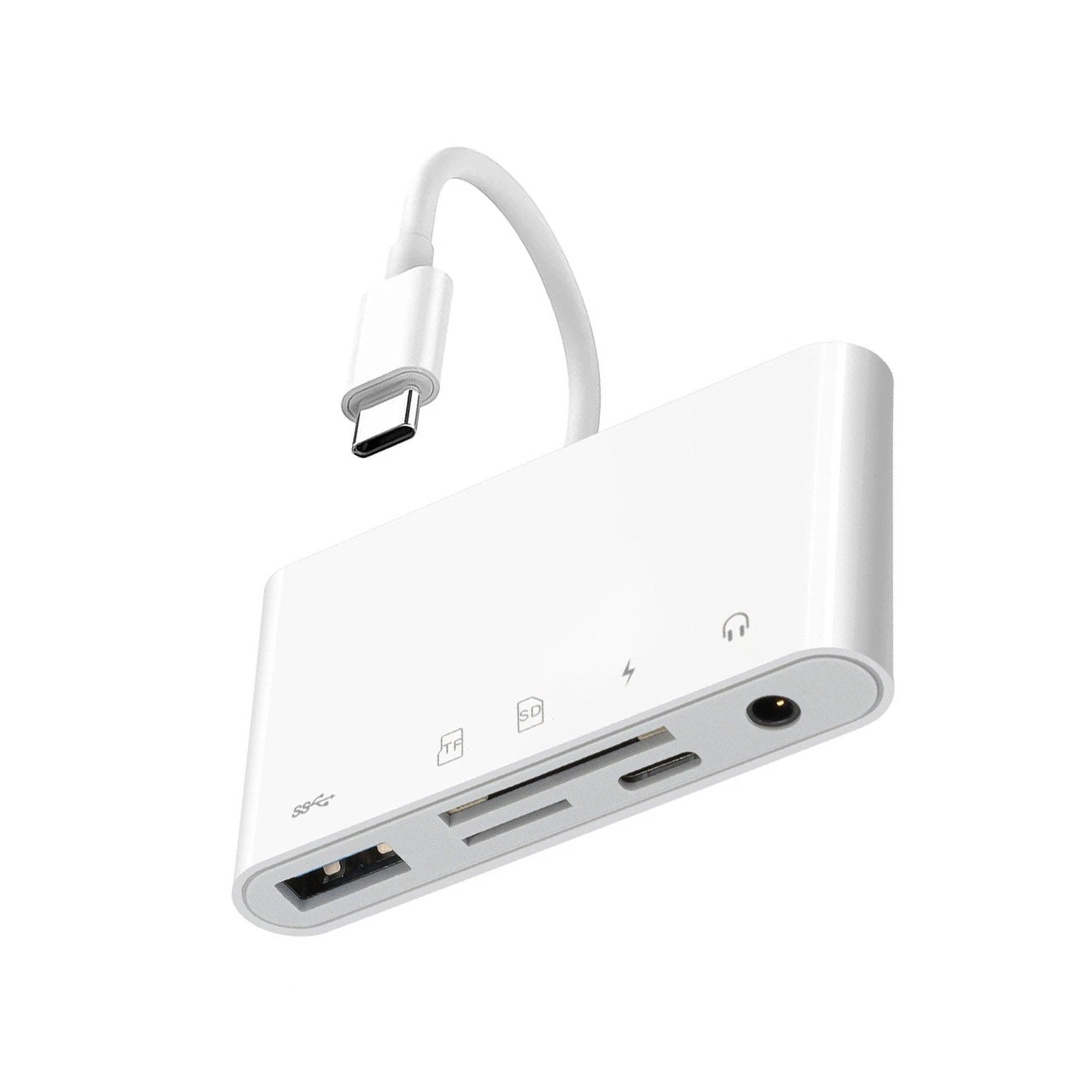 5 In 1 Type C Memory Card Reader For Micro Sd Sdxc Cf Sdhc Otg Flash