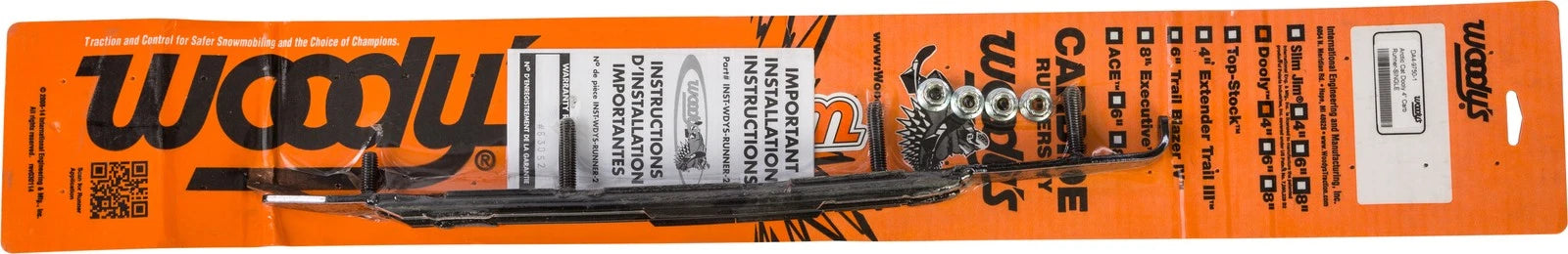 Woodys Dooly 4" Carbide Runner – Fits Arctic Cat 4-stroke & Bearcat