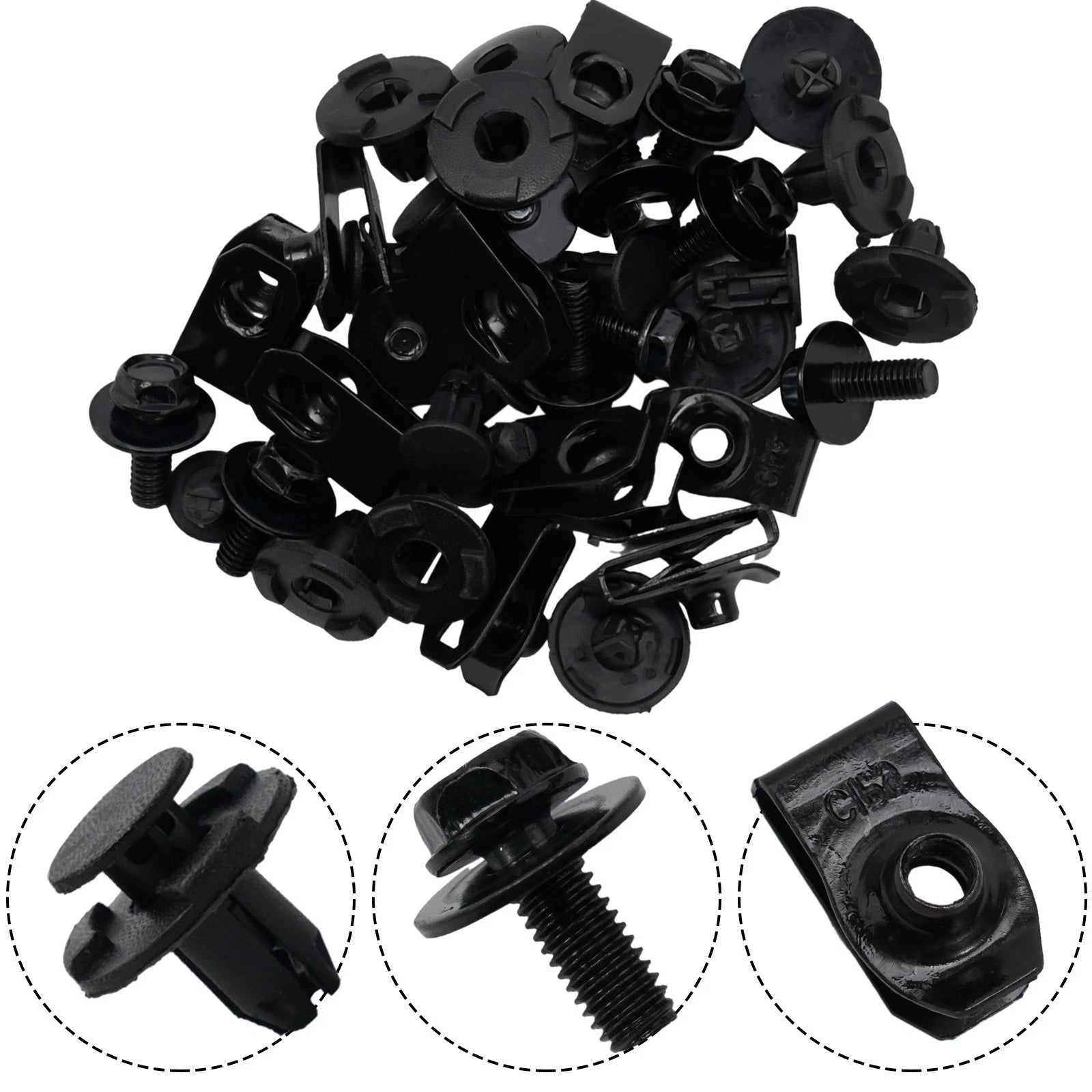For Nissan Qashqai Clamps Bolts Plastic Clips Bolt Fixed