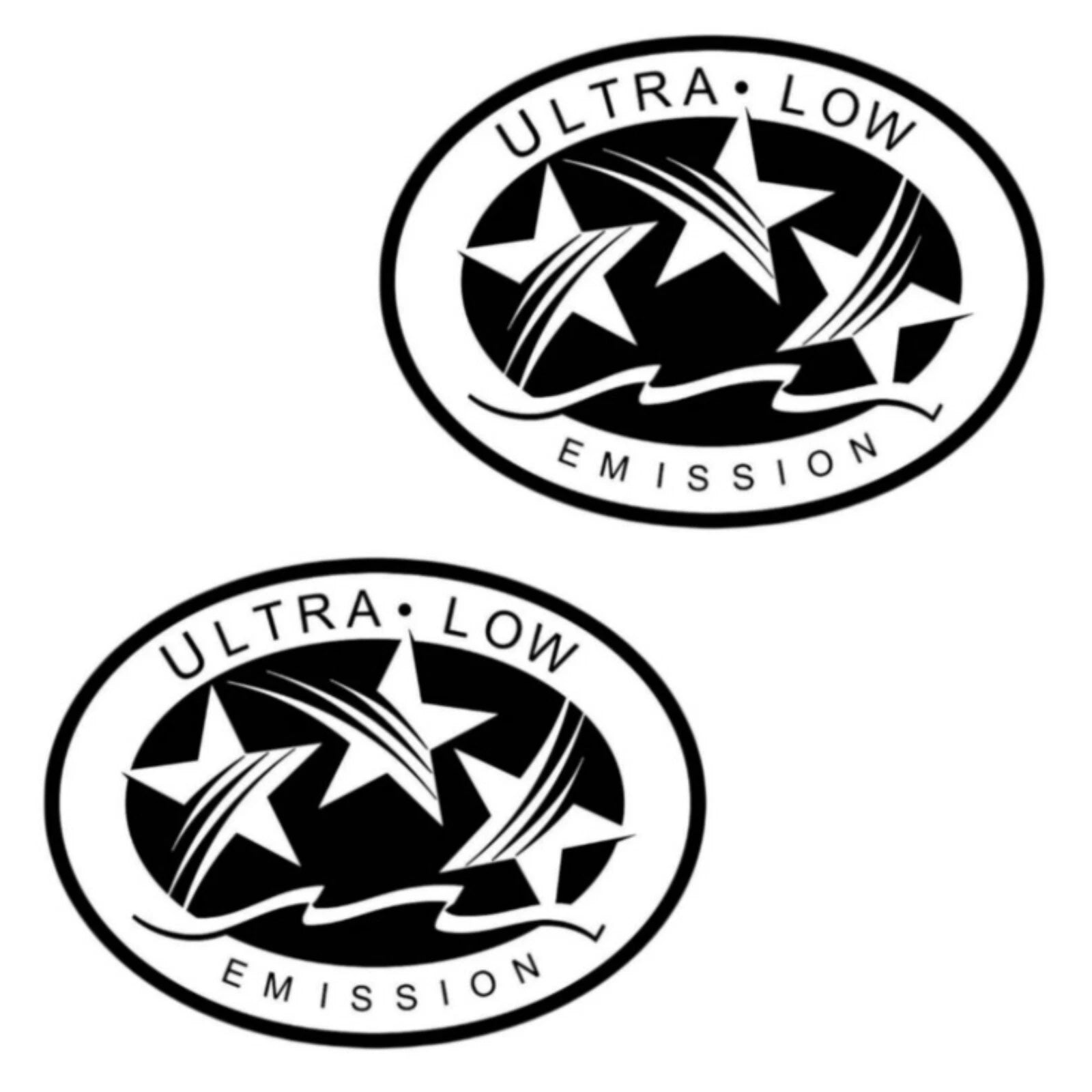 Ultra Low Emission 3 Star California DOT Outboard Graphic Sticker Decal - White