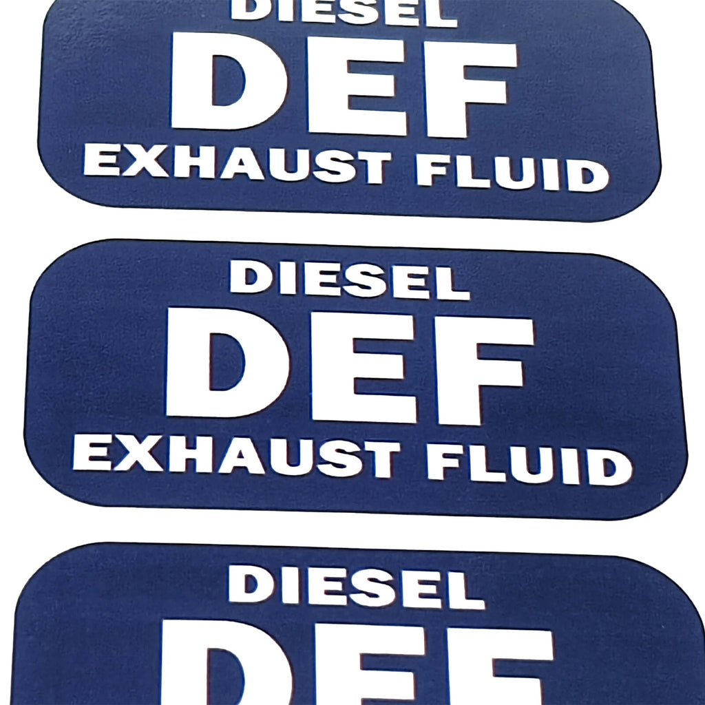 DEF Diesel Exhaust Fluid Sticker Decal Weatherproof Warning Notice 24 Pcs