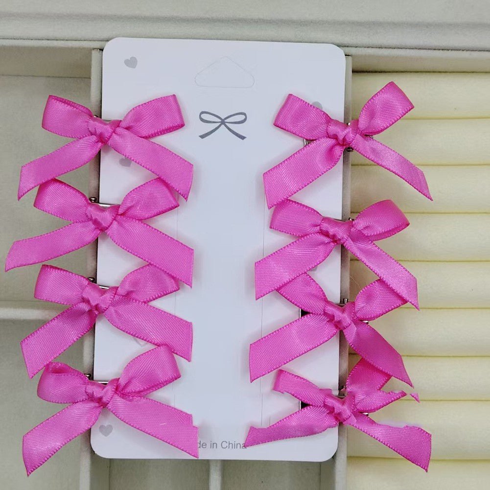Metal Hairpin Ribbon Bow Clip