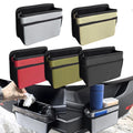 Car Door Storage Box Foldable Trash Can With Pu Leather For Seat Back
