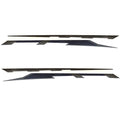 Chaparral Boat Graphic Decals 14.01093 | H2O Black Stickers (Set of 4)