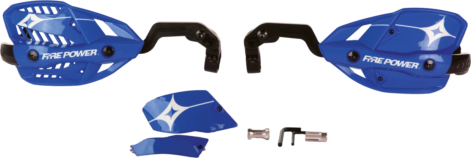 Fire Power 1 1/8 In. Blue Offroad Handguards With Probend & Crm Mounts