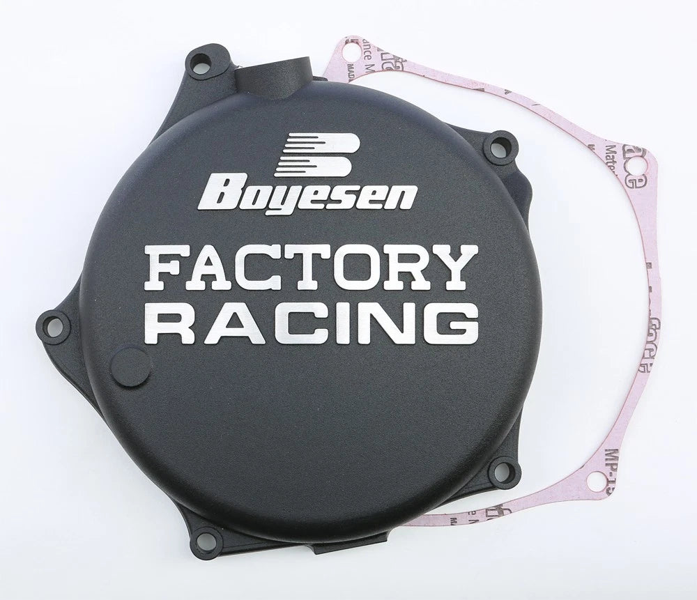 Boyesen Factory Racing Clutch Cover Black For Kawasaki Kx250f