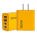 2* Portable 4-port Usb C Fast Wall Charger Block For Cell Phone Ipad