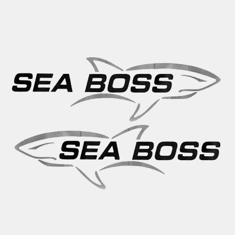 Sea Boss Boat Shark Logo Decals Set of 2 by Sea Boss