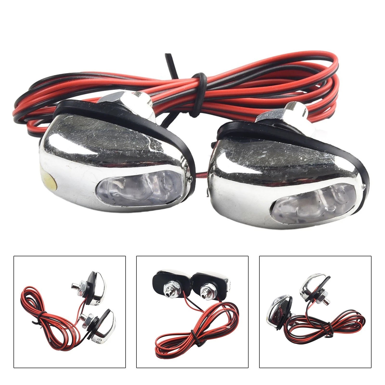 2*universal Led Blue Light Windshield-was<wbr/>her Wiper Water Jet