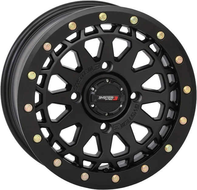 System 3 Sb6 Bl Wheel 15x7 4+3 +10mm Beadlock Fits Polaris Rzr 900 &