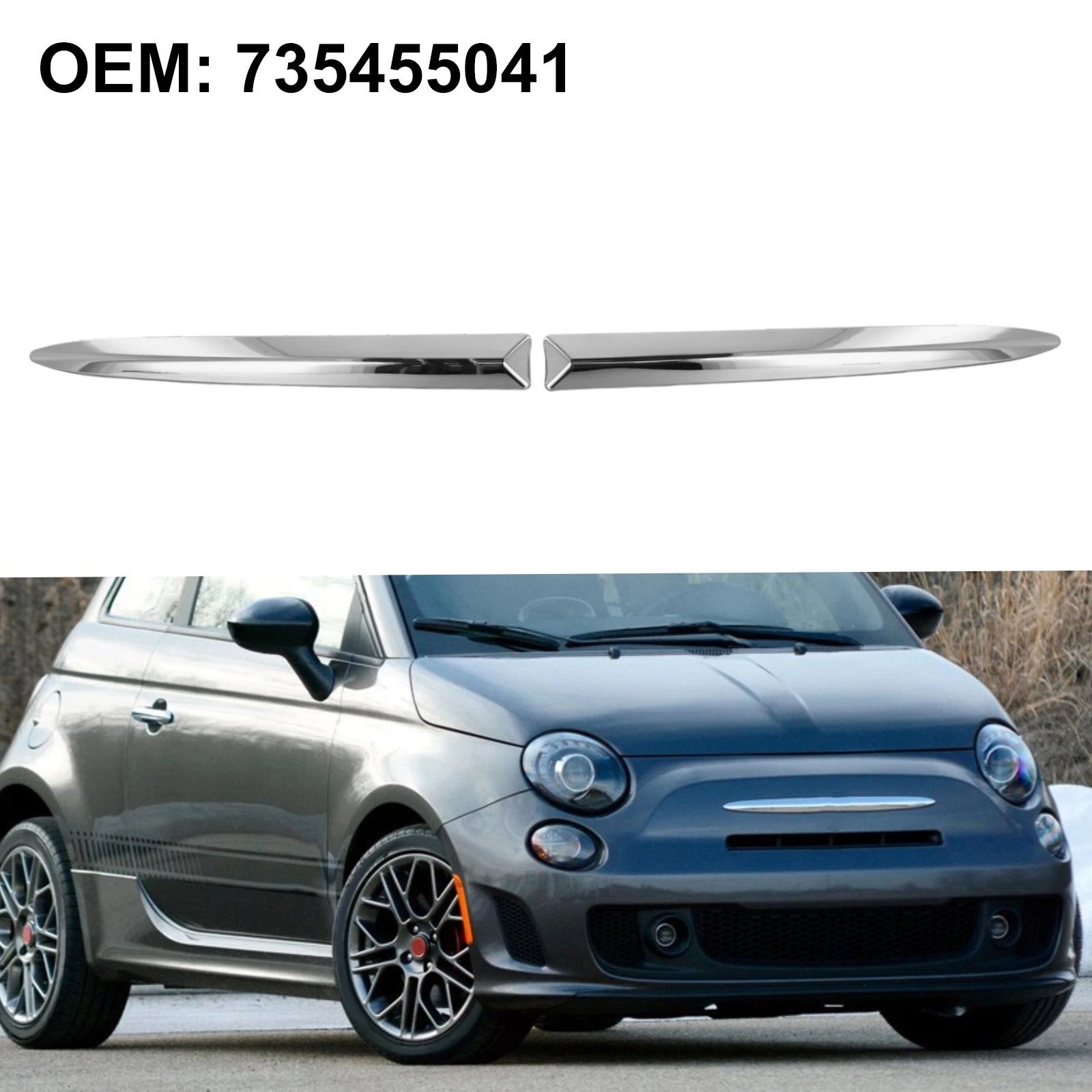 Aesthetic Appeal Chrome Front Bumper Trim For Fiat Series From
