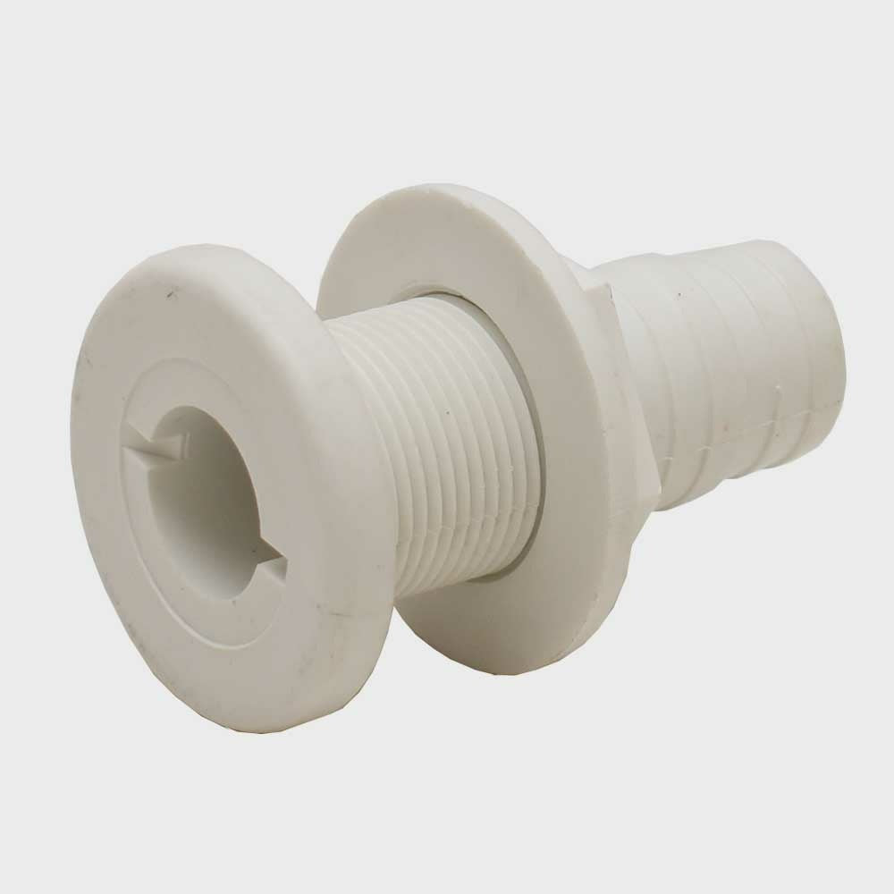 Perko Boat Thru Hull Fitting 1 1/8 Inch White Plastic by Perko