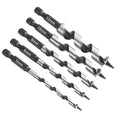 5-piece Set Auger Bits 1/4" Hex Shank 5-12mm For Soft Hard Wood Low