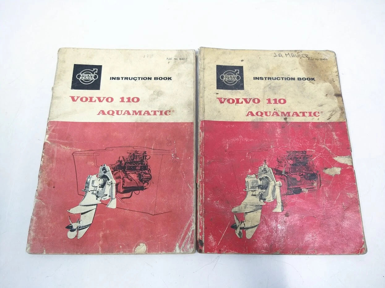 Volvo Penta 1640b &Amp; 1640c, Volvo 110 Aquamatic Instruction Books