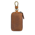 Genuine Leather Key Wallet Keychain Zipper Men Car Key Holder Case
