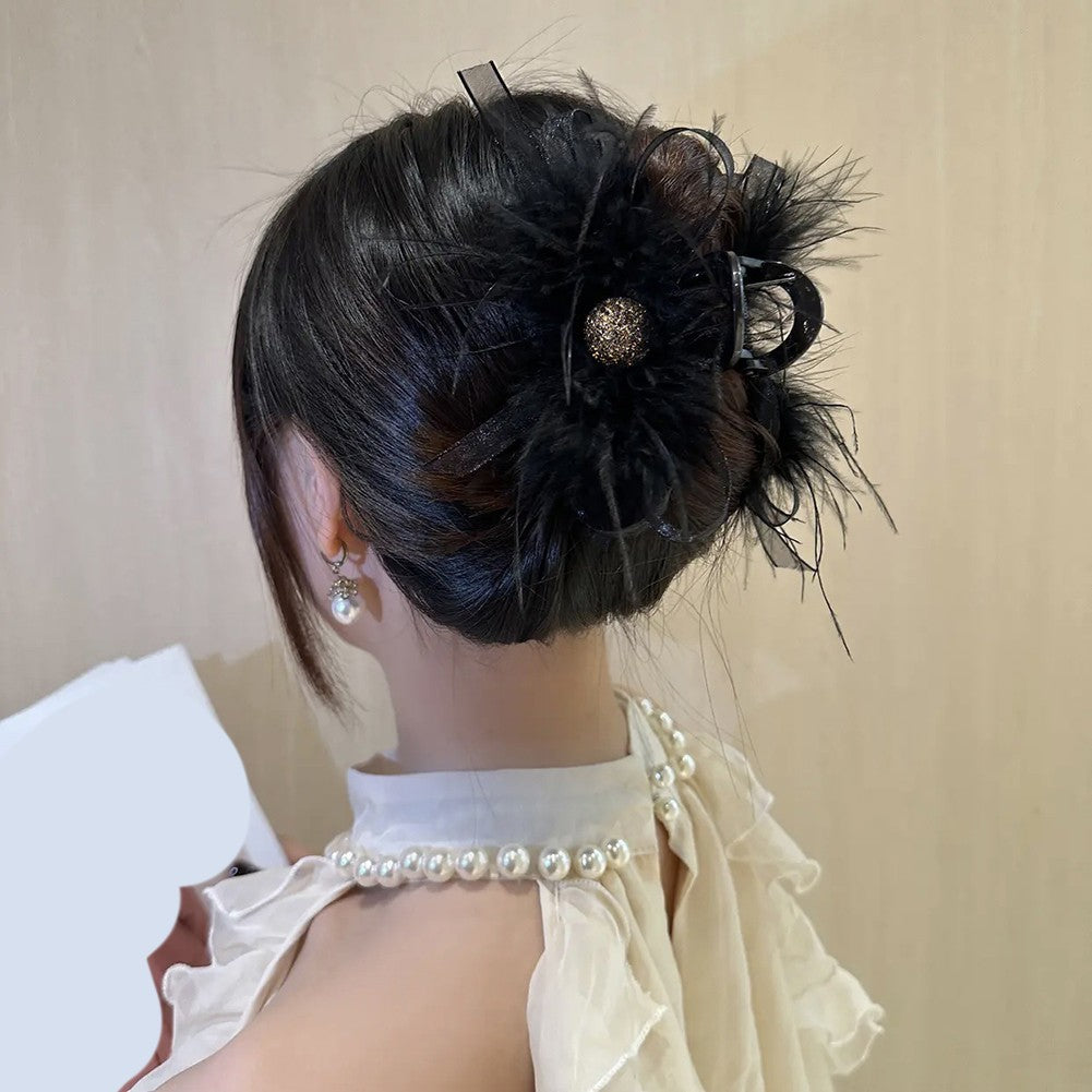 Black Feather Hair Clip for Shark Clip by Unknown