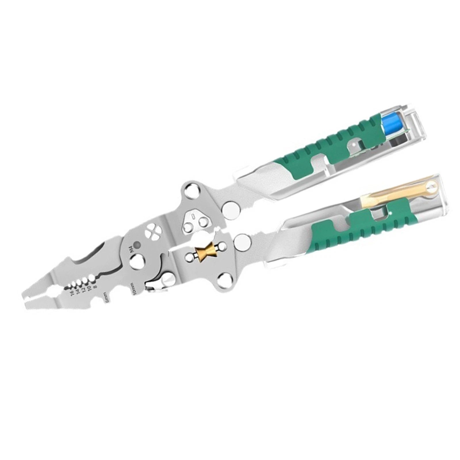 Multi-function<wbr/>al Fold Wire Stripper Scissor With Electrical