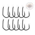 Black V-Curve Barbed Fishing Hooks