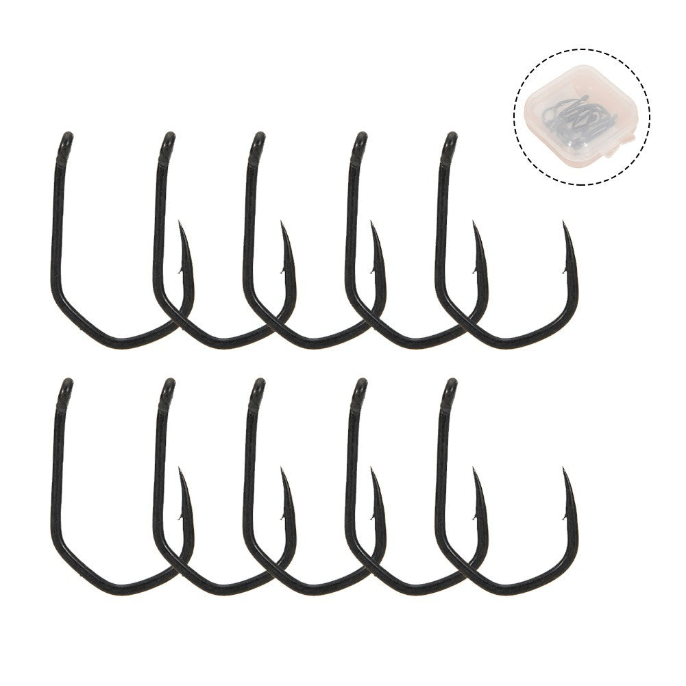Black V-Curve Barbed Fishing Hooks