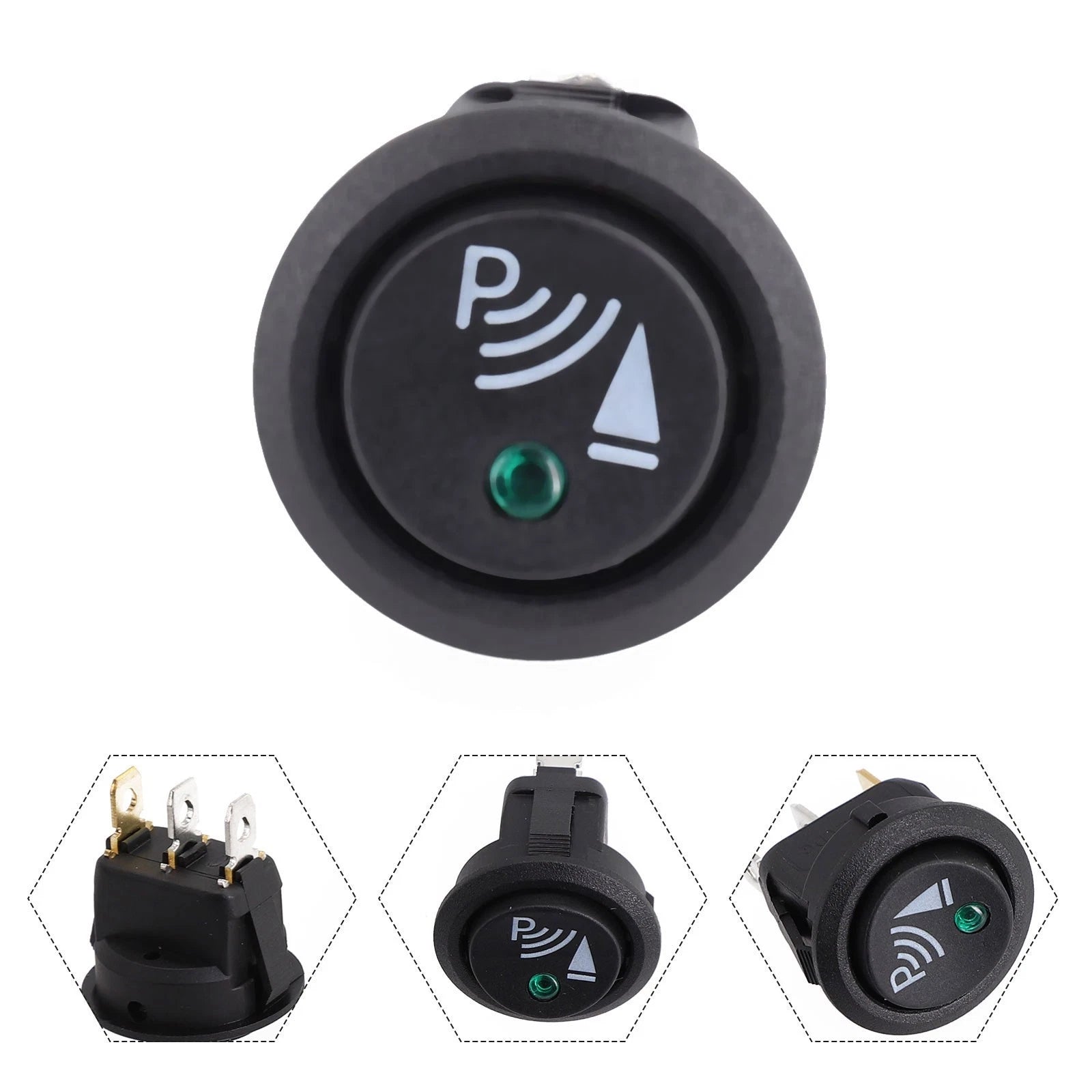 Interior Accessory Car Rocker Switch With 3 Pin Material Plastic +