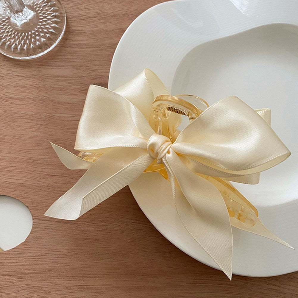 Lightweight Satin Bow Hair Gripper