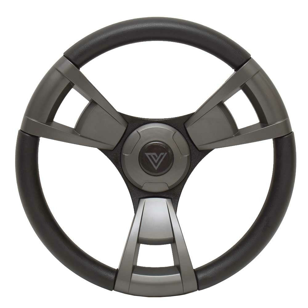 Viaggio Boat Steering Wheel Gussi 13 3/4 Inch Gray Black by Viaggio